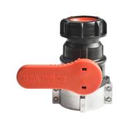 Valvola di commutazione DN50 a sei vie S75 per fusti IBC da 1000L utilizzati nei sistemi di manipolazione che richiedono il controllo della direzione del flusso (rosso)
