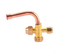 Valvola di condizionamento d'aria in ottone a tre vie per sistemi split, porta di chiusura ad alta pressione bassa con dadi HORN, componente HVAC per riparazione di raffreddamento e riscaldamento