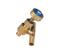 Valvola di controllo a spillo in ottone a 3 vie con raccordo a T for tubo flessibile da 10 mm M10x1 mm - for gas