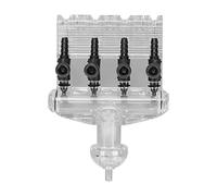 Valvola di controllo del flusso dell'aria dell'acquario Valvola di gruppo della pompa dell'aria del serbatoio di pesce in plastica trasparente a 4 vie con asta di controllo per la