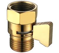 Valvola di controllo del flusso doccia, Valvola di spegnimento della doccia in ottone Aomasi, regolatore ad alta pressione con leva della maniglia per doccia portatile, oro in titanio