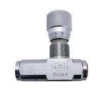 Valvola di controllo del flusso idraulica a giunto unidirezionale, in acciaio al carbonio, attacco femmina NPT da 1/4", pressione massima di esercizio 5800 PSI, adatta per sistemi idraulici e