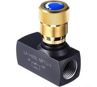 Valvola di controllo del flusso idraulica manuale per NPT 1/4 3/8 1/2 3/4 pollici, acceleratore bidirezionale per sistemi agricoli industriali, acciaio nero 45 # (NPT 3/4)