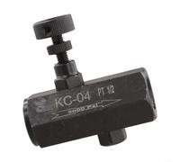 Valvola di controllo del flusso in robusto acciaio al carbonio costruisce un limite di 3000 PSI per sistemi idrici, regolatore di flusso efficiente, filettatura 1/4 NPT (1/2" KC-04)