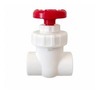 Valvola di Controllo Del Flusso Pvc Valvola a Saracinesca Rubinetto Regolatore Interruttore con Corpo Compatto E Raccordi Alle Estremità per Montaggio, Bianco, 25mm