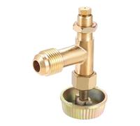 Valvola di controllo del gas propano con filettatura maschio da 3/8" e altro lato con filettatura metrica M10X1 for l'uso su fornelli da campeggio