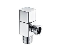 Valvola di controllo dell'acqua angolare in ottone, rubinetto for bagno angolare in oro spazzolato 1/2 * 1/2(Silver)