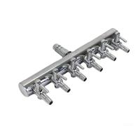 Valvola di controllo dell'aria in acciaio inossidabile, splitter per pompa di ossigeno per acquario e distributore di regolazione del volume del gas, con ingresso da 8 mm e uscite da 4 mm per sistemi