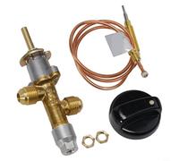Valvola di controllo di sicurezza per gas GPL con termocoppia, regolatore di fiamma propano per stufe a bassa pressione, forni a griglia, 50000 BTU Max, sensore M8 da 600 mm, 3/8 Flare
