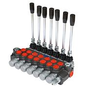 valvola di controllo direzionale idraulica, valvola del caricatore idraulico a 7 bobine da 13 gpm, porte SAE, valvola a doppio effetto da 3600 psi valvola di controllo direzionale p60 per piccoli tr