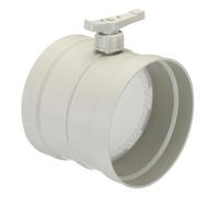 Valvola di controllo manuale del volume del condotto HVAC da 10,9 cm, regolazione in PP, ritardante di fiamma, per sistema di bilanciamento dell'aria HVAC, grigio scuro (beige, 20,3 cm)