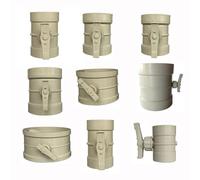 Valvola di controllo manuale del volume dell'aria - Ammortizzatore d'aria in PVC per sistemi HVAC, valvola di regolazione del tubo di ventilazione regolabile da 50-315 mm, dimensioni 160 mm, 1 pezzo