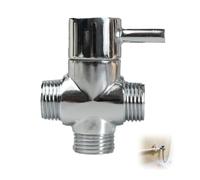 Valvola di derivazione Interruttore a 2 vie 1/2" Ag a 1/2" Ag, Valvola idraulica in ottone e cromo lucido con maniglia girevole per controllare il flusso d'acqua, 180 g