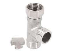 Valvola di deviazione a 3 vie, valvola di deviazione a T, convertitore for deviatore for vasca da bagno, WC/bidet, soffione doccia/raccordi for tubi G1/2