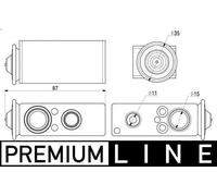 Valvola di espansione, aria condizionata MAHLE AVE 17 000P DS5 2 2011-2015