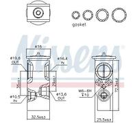 NISSENS 999396 Valvola ad espansione, Climatizzatore per SAAB