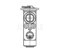 Valvola di espansione climatizzazione R 134a AVE 104 000P MAHLE per MAYBACH