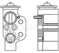 Valvola di espansione climatizzazione R 134a AVE 115 000P MAHLE per AUDI PORSCHE