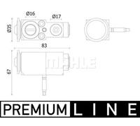 Valvola di espansione, impianto di climatizzazione MAHLE AVE 140 000P