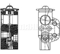 Mahle AVE 58 000P Valvola di espansione e Tubo Orientale