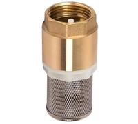 Valvola di fondo in ottone DN32 (filettatura interna da 1 pollice) con cestello per sistemi idrici finitura oro/argento valvola di ritegno integrata più aspirazione in acciaio inox