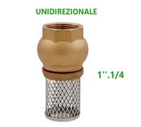 VALVOLA DI FONDO IN OTTONE UNIDIREZIONALE 1/2'' 3/4'' 1'' 1''.1/4 1''.1/2 2''