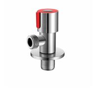 Valvola di ingresso acqua calda e fredda in acciaio inossidabile 304, valvola di arresto for rubinetto del bagno, lavello della cucina, valvola triangolare, regolatore di pressione 'acqua(Red)