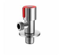 Valvola di ingresso acqua calda e fredda in acciaio inossidabile, valvola di arresto for rubinetto del bagno, valvola triangolare for cucina, 1 pezzo(Style 1 red)