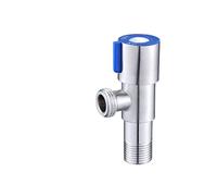 Valvola Di Ingresso Calda E Fredda In Acciaio Inossidabile Rubinetto Del Bagno Arresto Lavello Da Cucina Triangolare Regolatore Pressione Acqua(A Blue)