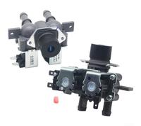 Valvola di ingresso dell'acqua della lavatrice singola doppia tripla testa solenoide elettromagnetica parte di ricambio per la maggior parte delle marche bianco grigio (H)