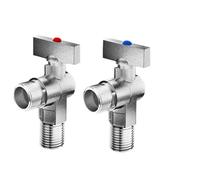 Valvola di ingresso for acqua calda e fredda in ottone con maniglia, rubinetto for lavabo G1/2, accessori for il bagno(1Pcs Red Hot)