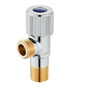 Valvola di ingresso in acciaio inox per acqua calda e fredda, valvole angolari per riempire la toilette, lavabo, scaldabagno, rubinetto per cucina e bagno, accessori, 1 pezzo (blu)