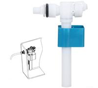 Valvola di ingresso laterale per WC in plastica ABS con attacco filettato in ottone per sistemi di riempimento serbatoi e supporto di filtrazione integrato (A)