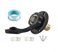 Valvola di ingresso unidirezionale in ottone per sistemi idrici mobili e marini con materiali resistenti e filettature NPT (set nero A9903)