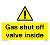 Valvola di intercettazione del gas all'interno del segno - 200x150mm - A5L