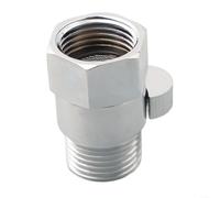 Valvola di intercettazione doccia con controllo del flusso, regolatore d'acqua in ottone per doccetta e bidet, connettore standard G 1/2", finitura cromata