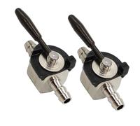 Valvola di intercettazione gas combustibile 1/4" in acciaio resistente in linea per kart e tosaerba, compatibile con Scag 48568 e Oregon 07-403, argento, confezione da 2