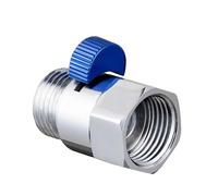 Valvola di intercettazione soffione doccia in ottone massiccio | Scenario di utilizzo multicolore: controllo del flusso del deviatore in ottone for bidet con doccetta(Blue Silver)