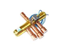 Valvola di inversione a quattro vie for aria condizionata con bobina, compatibile con Sanhua, valvola a 4 vie for pompa di calore Air Energy da 10-20p(SHF-50-79-03)