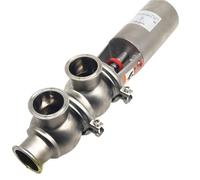 Valvola di inversione pneumatica sanitaria in acciaio inossidabile SUS 304 con morsetto a tre vie da 1,5", 2", 2,5", for birra fatta in casa(F Type,51MM K64MM_OTHER)