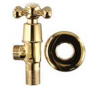 Valvola di isolamento in ottone dorato da 1,3 cm per valvola ad angolo filettato bsp per lavatrice e radiatore - per valvola di alimentazione dell'acqua placcata oro durevole 102 x 65 mm