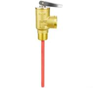 Valvola di limitazione della temperatura e della pressione dello scaldabagno per camper, valvola di sicurezza in ottone per serbatoi di acqua calda, reset automatico, filettatura NPT da 1/2 pollici