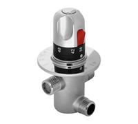 Valvola di miscelazione G1/2", valvola angolare per doccia, valvola termostatica, colore argento, altezza del prodotto: 13 cm, 20-60 ℃
