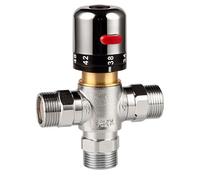 Valvola di miscelazione termostatica con struttura in ottone per flusso acqua co