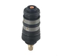 Valvola di miscelazione termostatica in rame per doccia e vasca da bagno, per cartuccia di acqua calda fredda in ottone con finitura nera, per una facile installazione di ricambio (A)