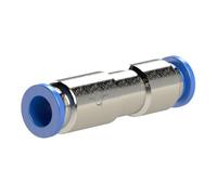 Valvola di non ritorno diritta "serie blu", collegamento a incastro, per tubo esterno Ø 10 mm, pressione di lavoro max. 10 bar, ottone nichelato