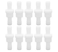 Valvola di non ritorno per pompa d'aria per acquario a singola via PE da 10 pezzi per attrezzature mediche per acquari per l'industria chimica (10mm bianco)