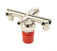 Valvola di regolazione del compressore d'aria a doppia uscita, pressostato con manometro, per compressori d'aria a pistone, struttura in lega di zinco, 16,5 x 8,5 cm