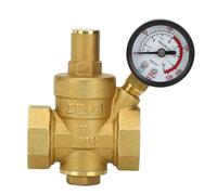 Valvola di Regolazione della Pressione 'acqua DN25 Riduttore del Regolatore di Riduzione della Pressione 'acqua Regolabile in Ottone + Misuratore di Livello