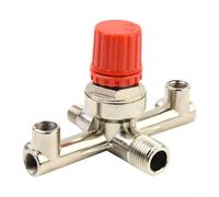 Valvola di regolazione della pressione del compressore d'aria a doppia uscita, interruttore in lega di zinco per tipo a pistone, controllo del flusso ad alta precisione con montaggio del manometro